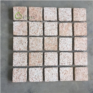 G682 Yellow Granite Cobblestone Paving Mats