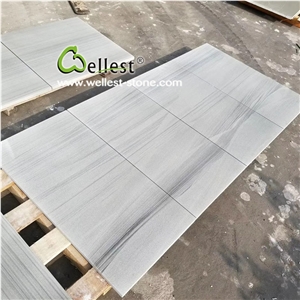 Honed Surface Grey Wood Vein Sandstone Slab Honed Surface Grey Wood Vein Sandstone Slab