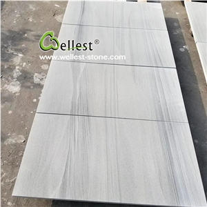 Honed Surface Grey Wood Vein Sandstone Slab