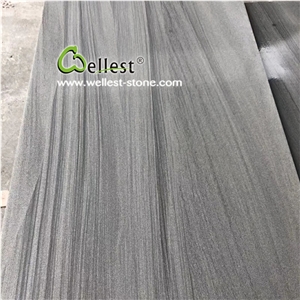 Honed Surface Grey Wood Vein Sandstone Slab
