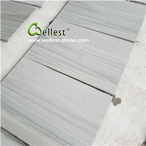 Honed Surface Grey Wood Vein Sandstone Slab