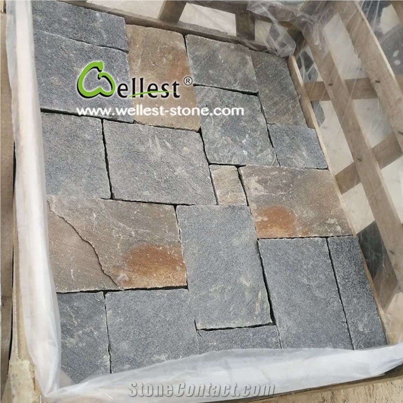 Rusty Brown Loose Rectangle Wall Stone Veneer