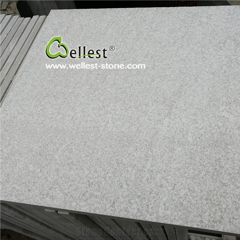 Snow White Flamed Quartzite Tiles for Swimming Pool
