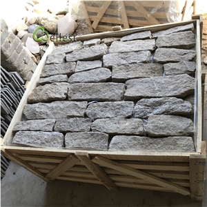 Split Yellow Granite Fieldstone Random Strip