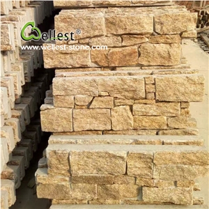 Yellow Granite Exterior Stacked Wall Stone Panel