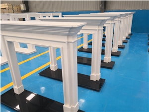 Aegean Limestone Fireplace Mantels, Micro Marble