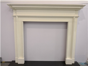 Aegean Limestone Fireplace, Micro Marble Fireplace