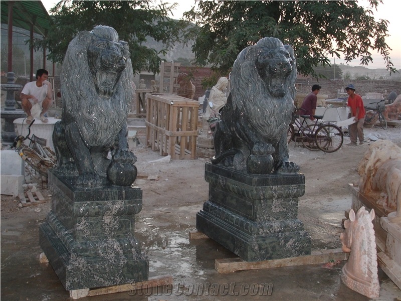 Animal Shizi Sculptures Handcarved Statues