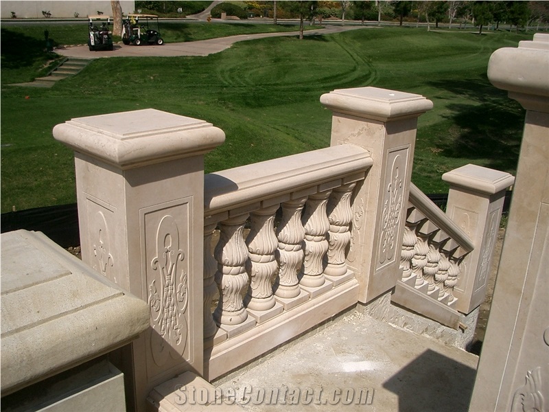 Balustrade Railings Marble Stair Handrails White