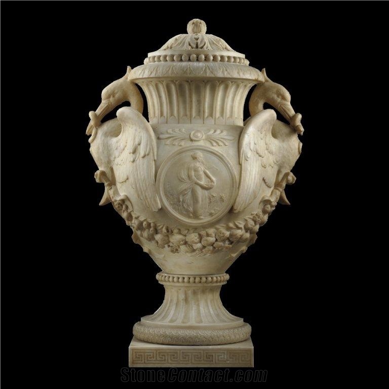 Beige Marble Stone Urns