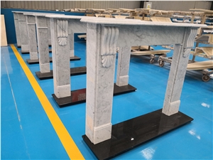 Carrara White Marble Fireplace Mantel Factory
