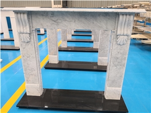 Carrara White Marble Fireplace Mantel Factory