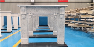 Carrara White Marble Fireplace Mantel Factory