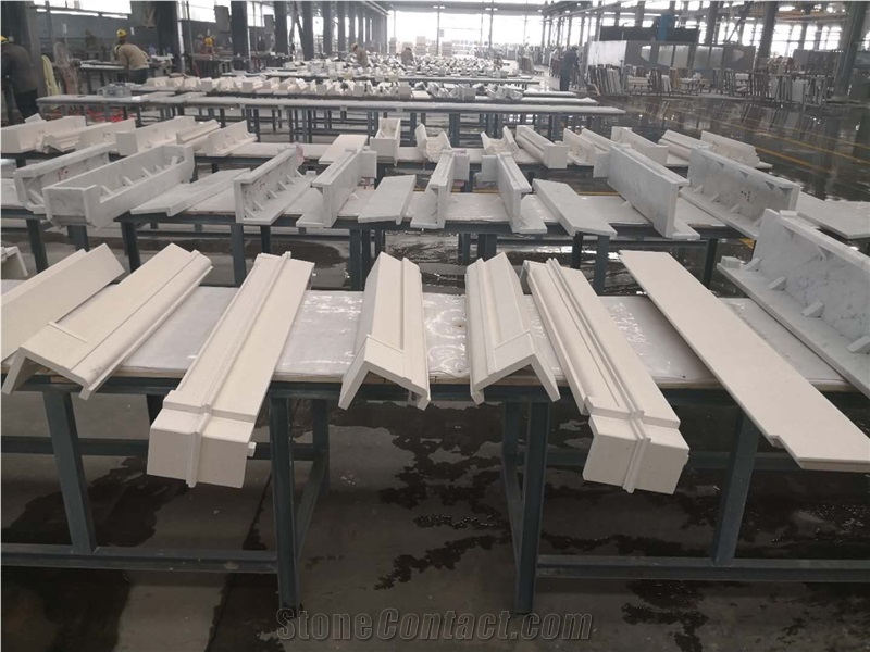 Carrara White Marble Fireplace Mantel Factory