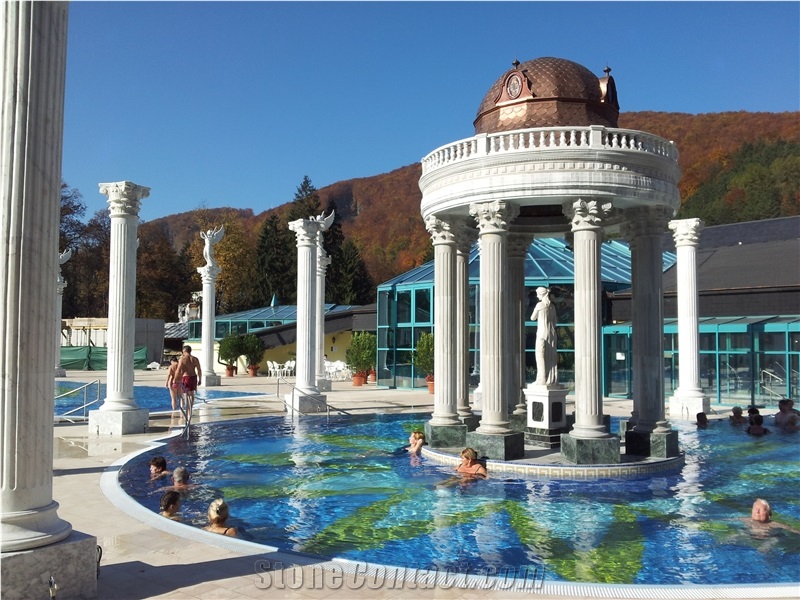 Cast Stone Columns Carved Pillars Hollow Roman