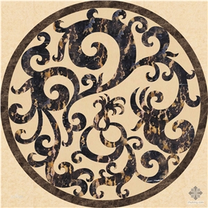 Cheap Marble Round Floor Waterjet Medallions