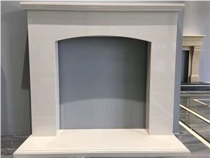 G17 Beige Marble Fireplace Mantel Indoor Decoratin