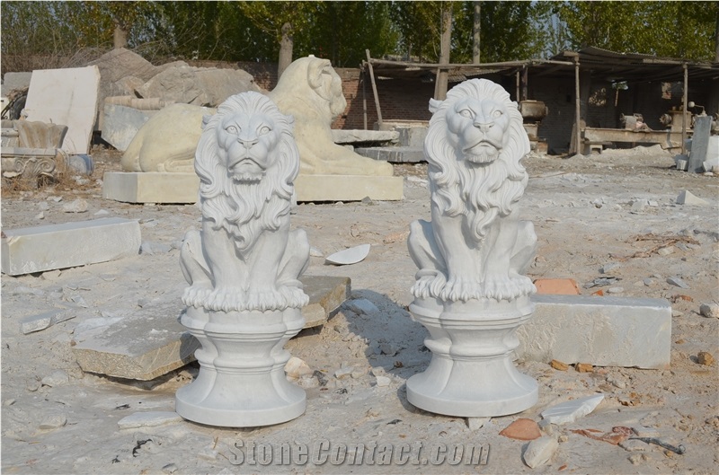 Handcarved Sculptures Shizi Statue Stone Lion