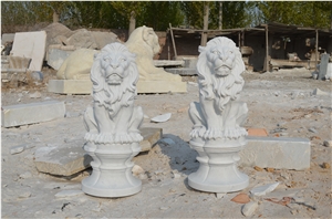 Handcarved Sculptures Shizi Statue Stone Lion