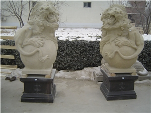 Handcarved Sculptures Shizi Statue Stone Lion