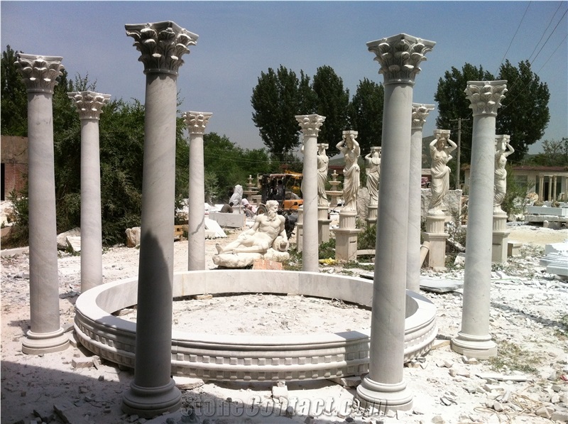 Hollow Column Roman Cast Stone Pilasters