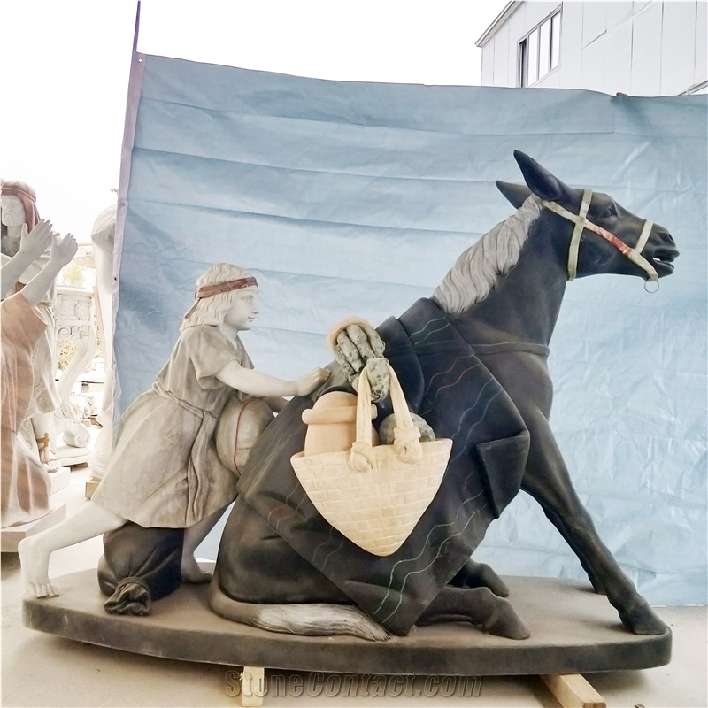 House & Human Statues, Handcarved Sculptures