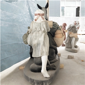 House & Human Statues, Handcarved Sculptures