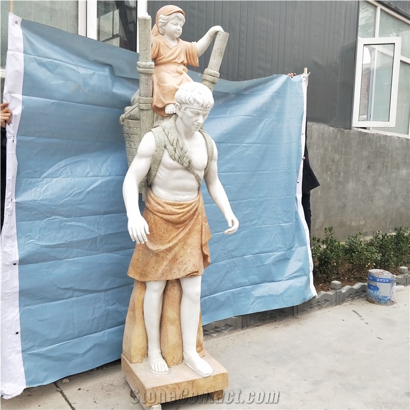 Human Sculptures China Handcarved Children Statues