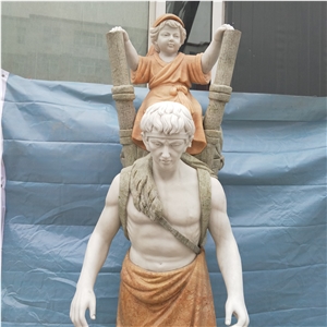 Human Sculptures China Handcarved Children Statues