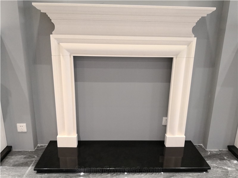 Limestone Mantels, Aegean Limestone Fireplace