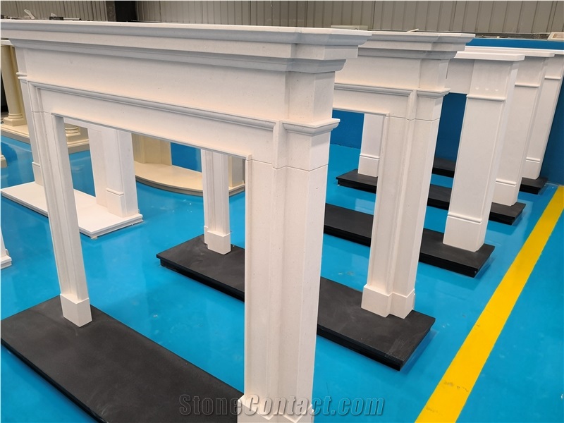 Limestone Mantels, Aegean Limestone Fireplace
