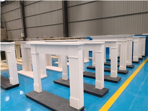 Limestone Mantels, Aegean Limestone Fireplace
