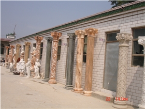Marble Coumns Factory Hollow Cast Stone Pillars