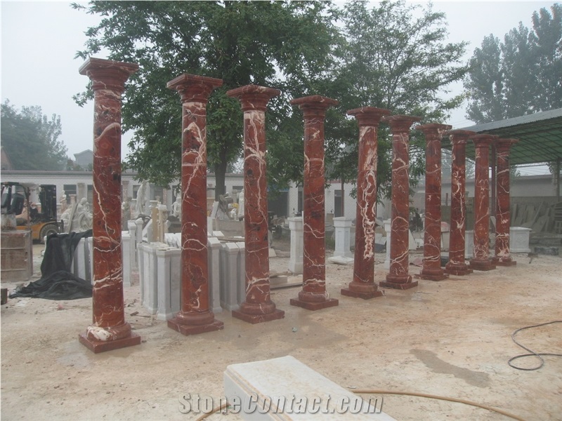Marble Coumns Factory Hollow Cast Stone Pillars