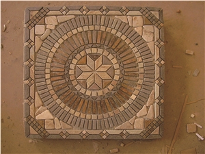 Marble Floor Pattern Square Medallions