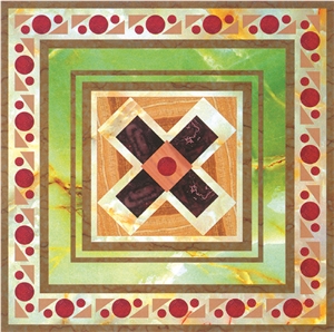 Marble Square Shape Floor Pattern Medallions