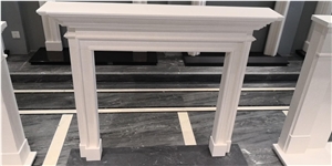 Quyang Hebei Limestone Fireplace Mantels