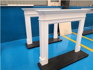Quyang Hebei Limestone Fireplace Mantels