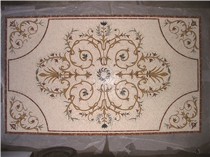 Round Marble Floor Pattern Waterjet Factory