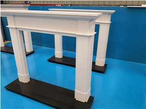 Sienna White Limestone Fireplace Mantel Factory