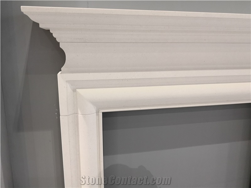 Simple Aegean Cheap Limestone Fireplace Mantels