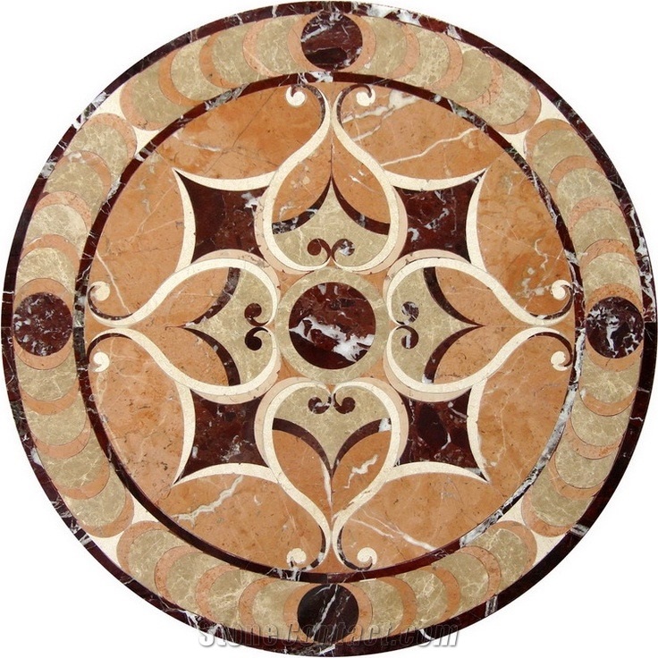Slate Round Medallions Outdoor Floor Pattern