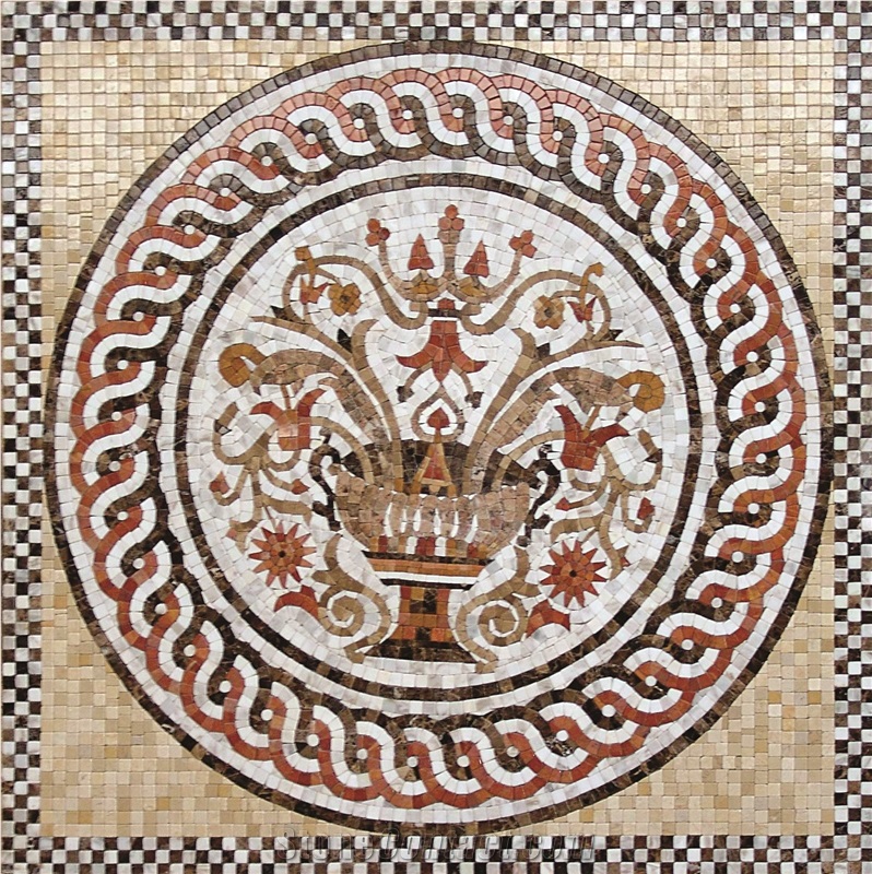 Slate Round Medallions Outdoor Floor Pattern