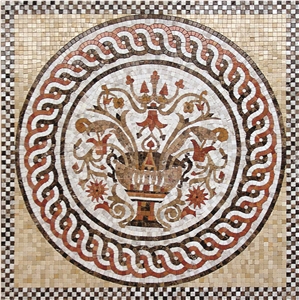 Slate Round Medallions Outdoor Floor Pattern