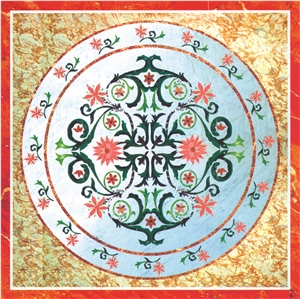 Slate Round Medallions Outdoor Floor Pattern