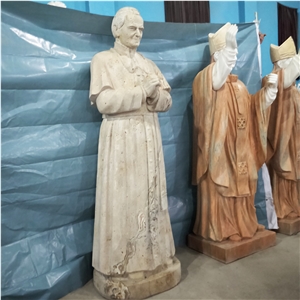Travertine Human Religious Statues, Western Figure