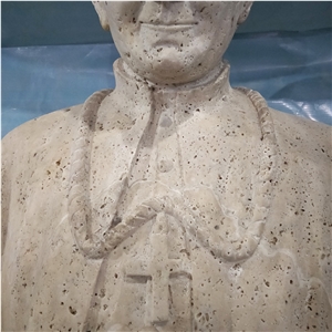 Travertine Human Religious Statues, Western Figure