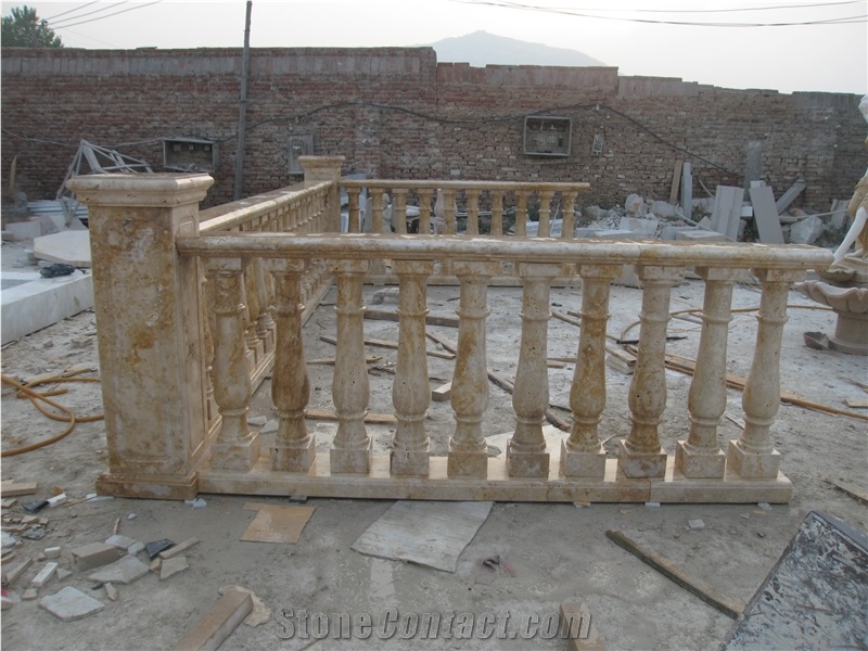 Travertine Staircase Handrails Outdoor Railings