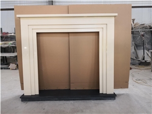 White Limestone Fireplace Mantels, Indoor Marble