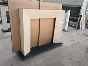 White Limestone Fireplace Mantels, Indoor Marble